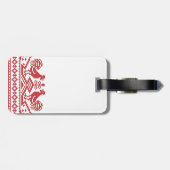 レッドルースターのクロスステッチ ラゲッジタグ (裏面横)