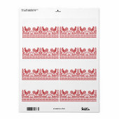 レッドルースターのクロスステッチ ラベル (フルシート)