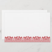 レッドルースターのクロスステッチ 便箋 (正面/裏面)