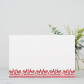 レッドルースターのクロスステッチ 便箋 (スタンド正面)