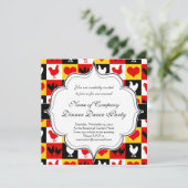 レッドルースターアメリカンカントリーファームパターン 招待状 (スタンド正面)