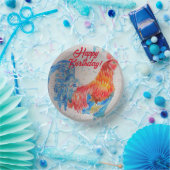 レッドルースターウォーター絵を描カラーズアート誕生日 ペーパーボウル (パーティー)