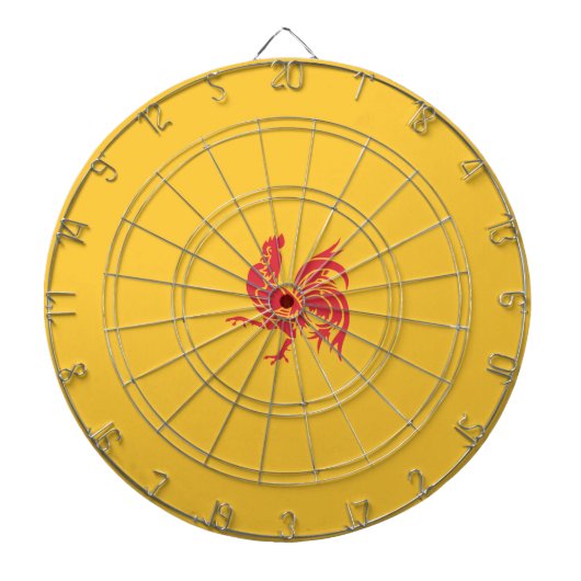 レッドルースター(ワロニア国旗) ダーツボード (正面)