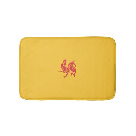 レッドルースター（ワロニア国旗） バスマット (正面)