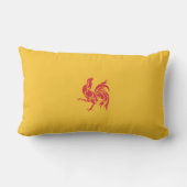 レッドルースター(ワロニア国旗) ランバークッション (裏面)