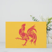 レッドルースター（ワロニア国旗） 便箋 (スタンド正面)