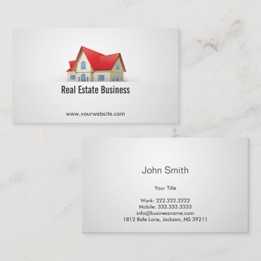 レッドルーフエステート実在名刺つき住宅 名刺 (正面/裏面)