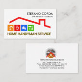 レッドルーフトップホーム修理建物 名刺 (正面/裏面)