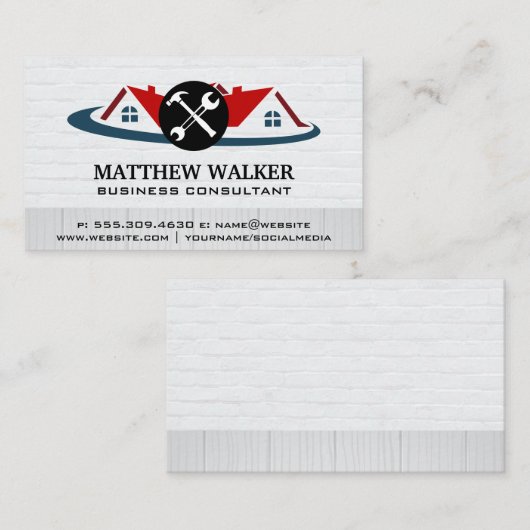 レッドルーフトップホーム | ハードウェアツール 名刺 (正面/裏面)