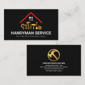 レッドルーフトップ建物ハンドイマンツールホームリペアズ 名刺 (正面/裏面)