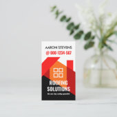 レッドルーフトップ建物ルーファー 名刺 (スタンド正面)