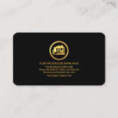 レッドルーフトップ金ゴールド星窓リアル 名刺 (裏面)