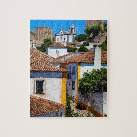レッドルーフ伝統的ハウス |ポルトガル ジグソーパズル (縦)