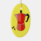 レッドレインボーエスプレッソ セラミックオーナメント (右)