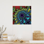 レッドレインボーバースト ポスター (キッチン)