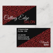 レッドレオパードサロン名刺 名刺 (正面/裏面)
