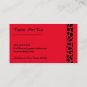 レッドレオパードプロフェッショナル名刺 名刺 (裏面)