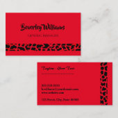 レッドレオパードプロフェッショナル名刺 名刺 (正面/裏面)