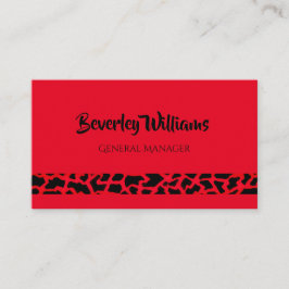 レッドレオパードプロフェッショナル名刺 名刺