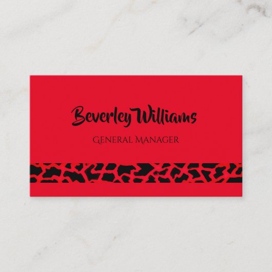 レッドレオパードプロフェッショナル名刺 名刺 (正面)