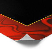 レッドレオ占星術記号 ポスター (角)