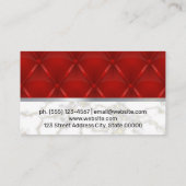 レッドレザーアップホルスター | 大理石メタリックトリム 名刺 (裏面)