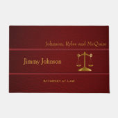 レッドレザースケールの正義 |弁護士 ドアマット (正面)