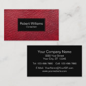 レッドレザーフェイクプロフェッショナル 名刺 (正面/裏面)