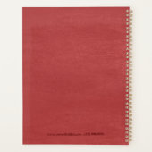 レッドレザーフェイクヴィンテージルックエイブリバインダーノートブー プランナー手帳 (裏面)