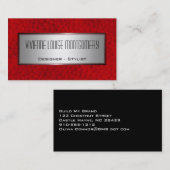 レッドレザープロフェッショナルデザイナー名刺 名刺 (正面/裏面)