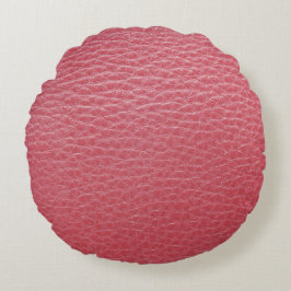 レッドレザールックプリントラウンドピロー ラウンドクッション