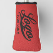 レッドレザー会社ロゴビジネスクラブ ゴルフヘッドカバー (回転90)