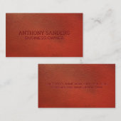 レッドレザー | エンボスレタリング 名刺 (正面/裏面)