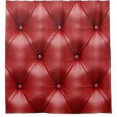 レッドレザー：シームレステクスチャエレガンス シャワーカーテン (正面)