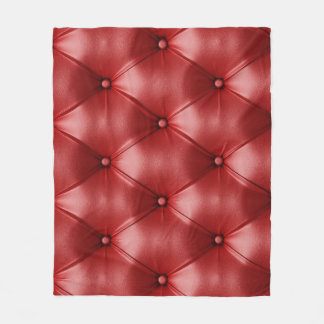レッドレザー：シームレステクスチャエレガンス フリースブランケット