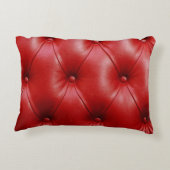 レッドレザー:上張り模様エレガンス。 アクセントクッション (裏面)