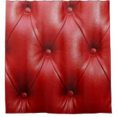 レッドレザー：上張り模様エレガンス。 シャワーカーテン (正面)