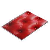 レッドレザー:上張り模様エレガンス。 ノートブック (左側)