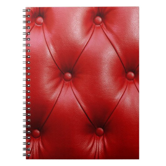 レッドレザー:上張り模様エレガンス。 ノートブック (正面)