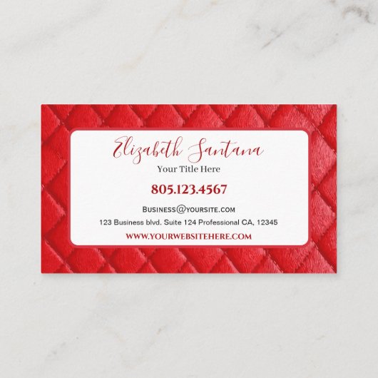 レッドレザー 名刺 (裏面)