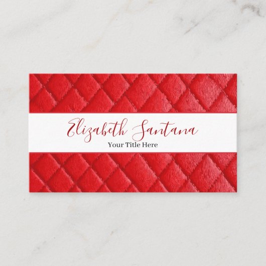 レッドレザー 名刺 (正面)