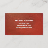 レッドレザー 名刺 (裏面)