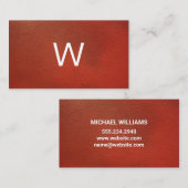 レッドレザー 名刺 (正面/裏面)