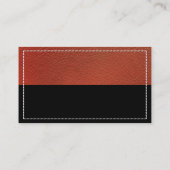 レッドレザー |黒いバーステッチ 名刺 (裏面)