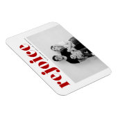 レッドレジョイスはっきりしたタイポグラフィモダン写真クリスマス マグネット (右側)