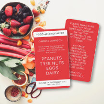 レッドレストラン食品アレルギー警告キッズキッズ