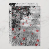 レッドレターデイゴシック結婚式招待状 招待状 (正面/裏面)