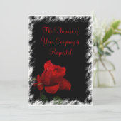 レッドレッドローズ結婚式招待状 招待状 (スタンド正面)