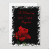 レッドレッドローズ結婚式招待状 招待状 (正面/裏面)