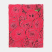 レッドレッドローズ フリースブランケット (正面)